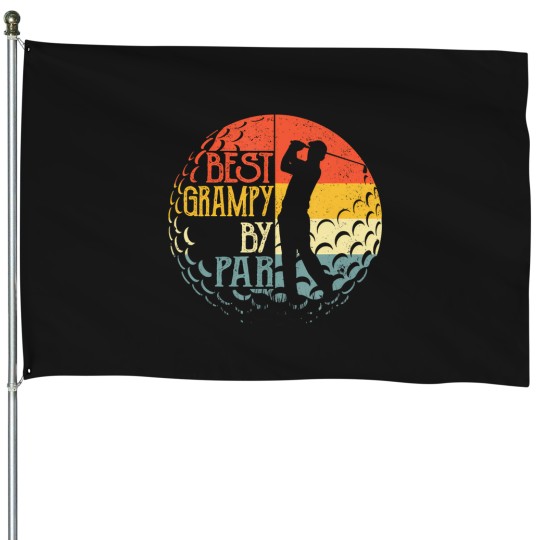 Discover Best Grampy By Par Daddy Father's Day Golf Lover Golfer House Flags