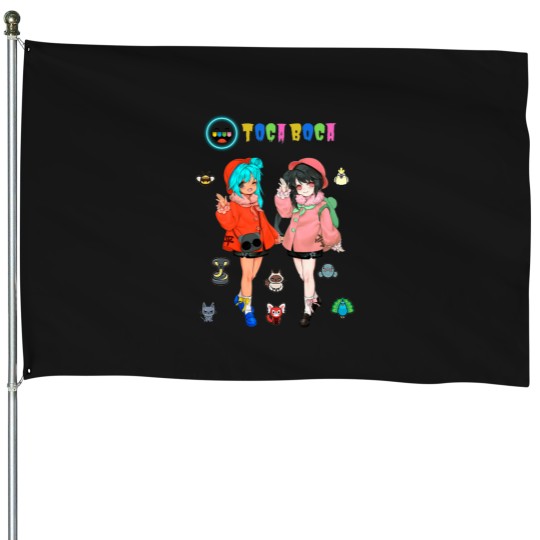 Discover Toca boca anime House Flags