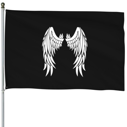 Discover Angel Wings On Back Family Chrismast Present House Flags