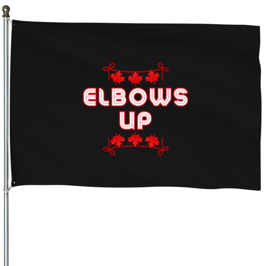 Discover Elbows up House Flags