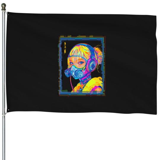 Discover Toronto Canada Retro Anime Girl 80s Vintage Travel House Flags