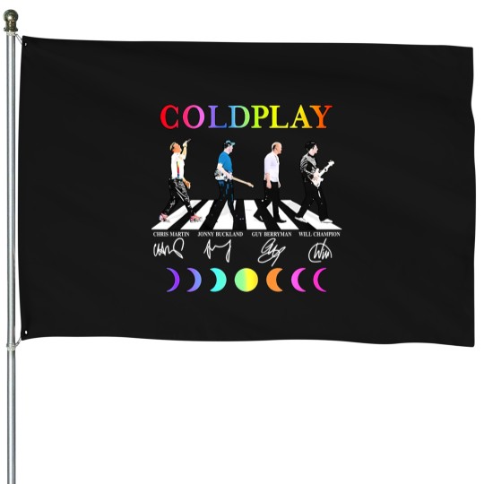 Discover Coldplay Band House Flags Round