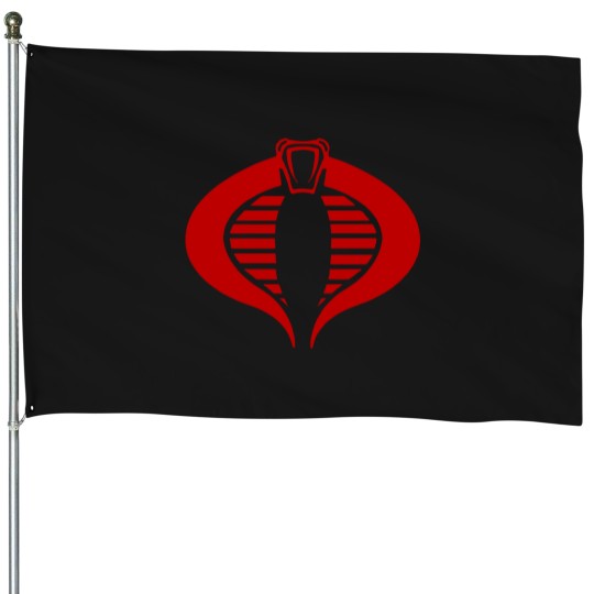 Discover Gi Joe Cobra Enemy Logo House Flags