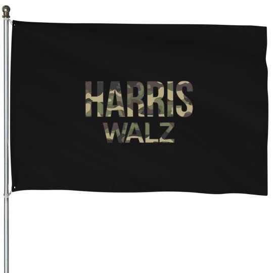 Discover Kamala Harris Walz Election 2024 House Flags, Camouflage, Hunters white