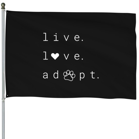 Discover Cat And Dog Rescue Paw Print Adopt A Rescue Animal House Flags