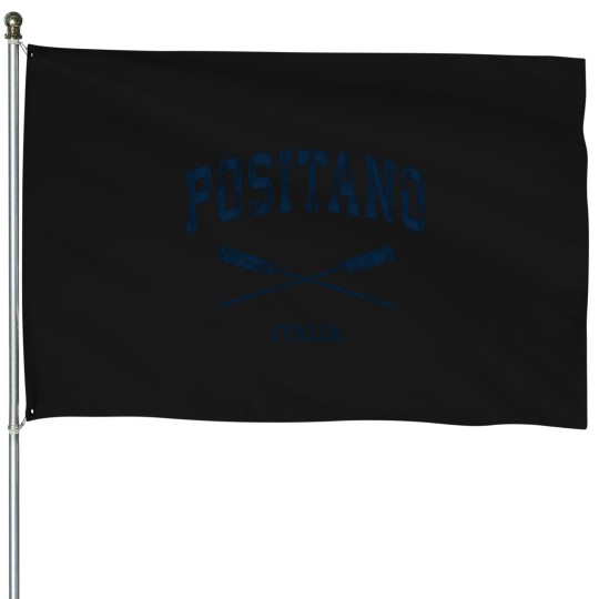 Discover Positano Nautical Crossed Oars Navy Swea House Flags