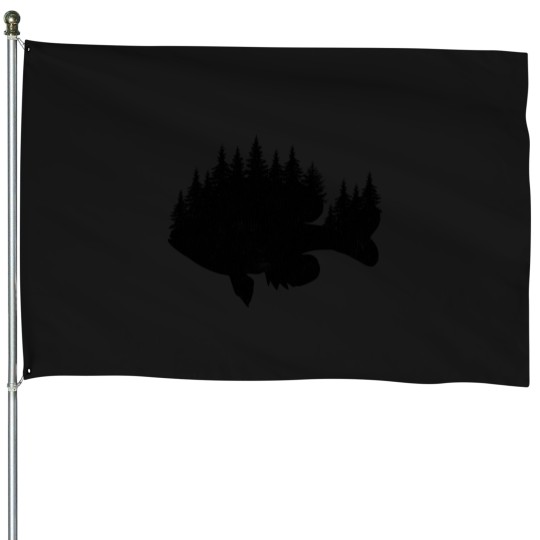 Discover Bluegill Fishing Forest Treeline Panfish Fisherman Gift House Flags