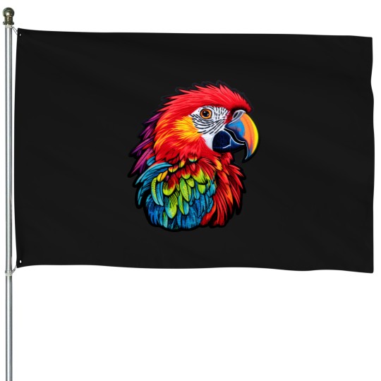 Discover Parrot embroidery House Flags