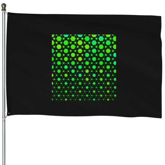 Discover Hexagon Pattern Active T-Shirt 708 House Flags