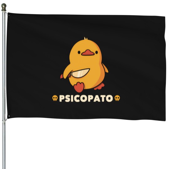 Discover Psicopato Funny Duck Brown by Tobe Fonseca House Flags