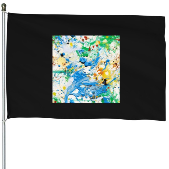 Discover Paint Splatter 6 House Flags