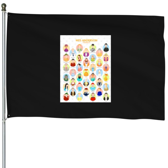 Discover Wes Anderson Family House Flags