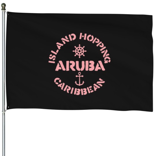 Discover Aruba Caribbean Island Hopping House Flags