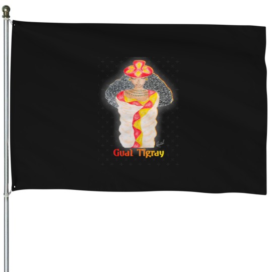 Discover Gual Tigray with Netsella Fitted V-Neck House Flags