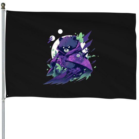 Discover zen bear tshirt House Flags
