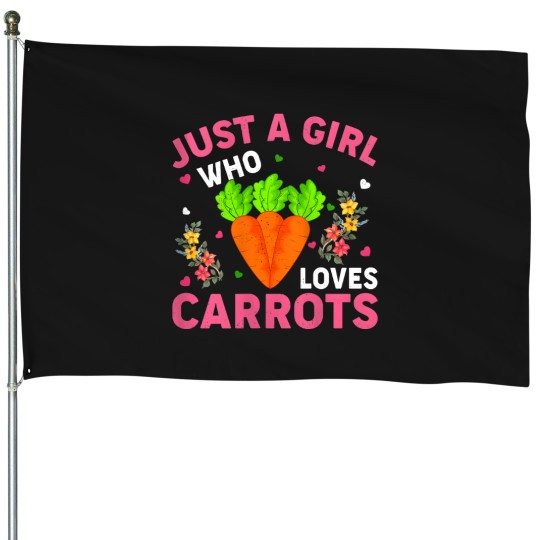 Discover Womens Carrot Vegetable Lover Just A Girl Who Loves Carrots House Flags