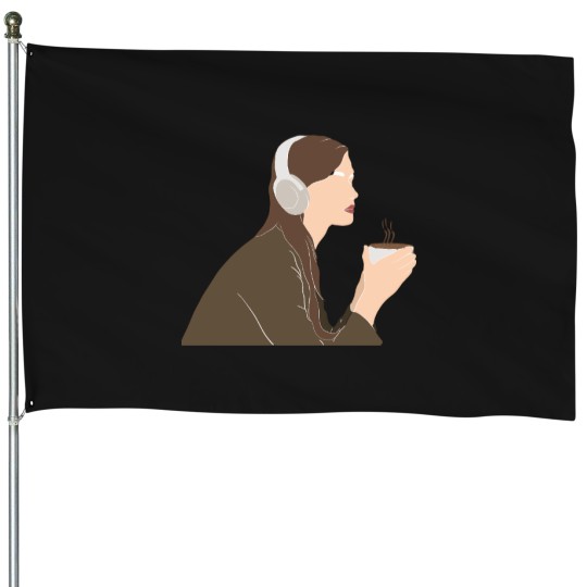 Discover Coffee-T-Shirt House Flags