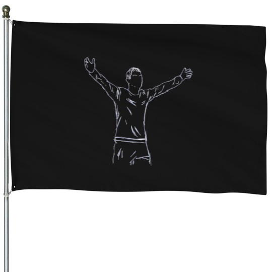 Discover Cristiano-Ronaldo-Sketch-Baseball--Sleeve-T-Shirt House Flags