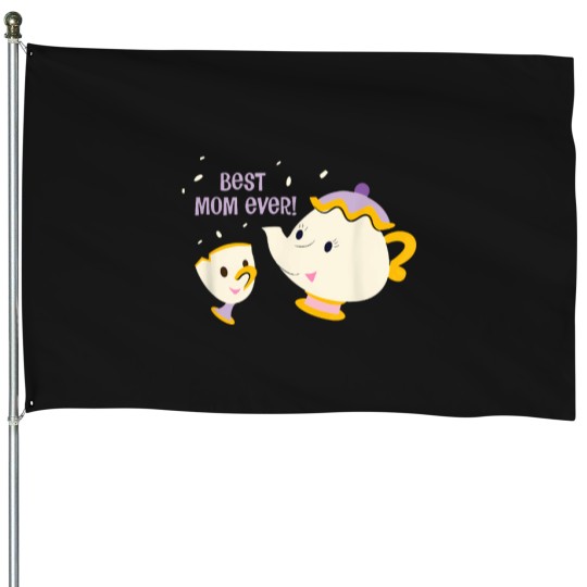 Discover Disneyyy-Beauty-And-The-Beast-Mrs-Potts-And-Chip-Best-Mom-Ever-T-Shirt House Flags