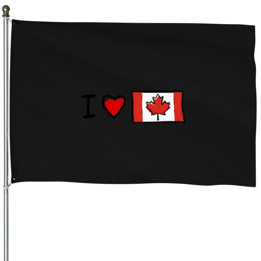 Discover I-Love-Canada-Love-Art T-Shirt House Flags
