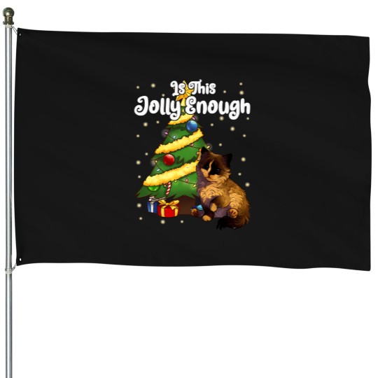 Discover Is-This-Jolly-Enough-Noel-Black-Cat-(5) T-Shirt House Flags