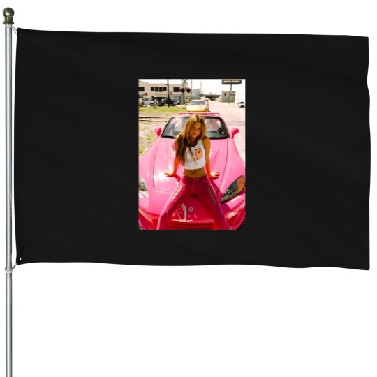 Discover Devon-Aoki-Pink-Race-Car T-Shirt House Flags