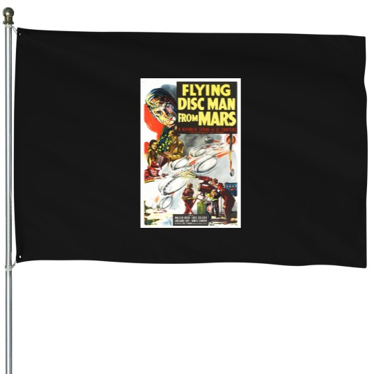 Discover Flying Disc Man From Mars House Flags
