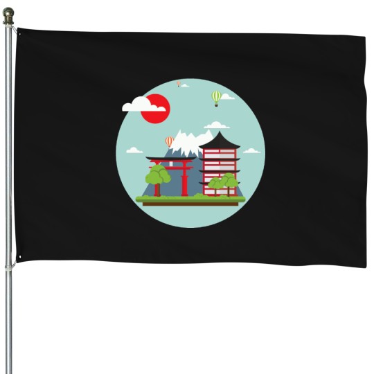 Discover Japan-- T-Shirt House Flags