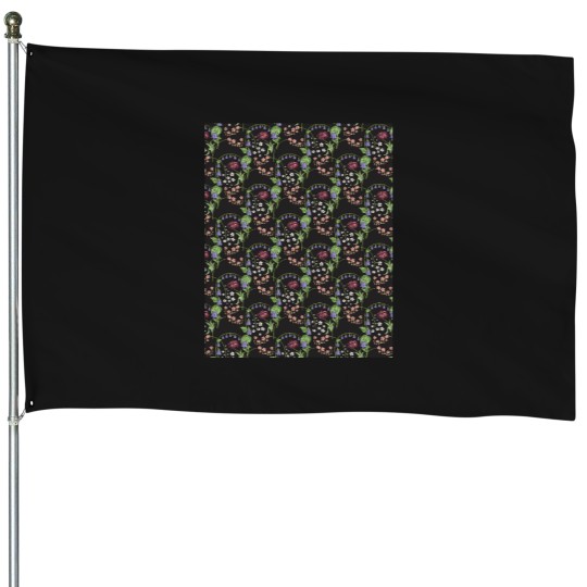 Discover Night Summer Garden TURNPIKE TROUBADOURS ARTWORK House Flags