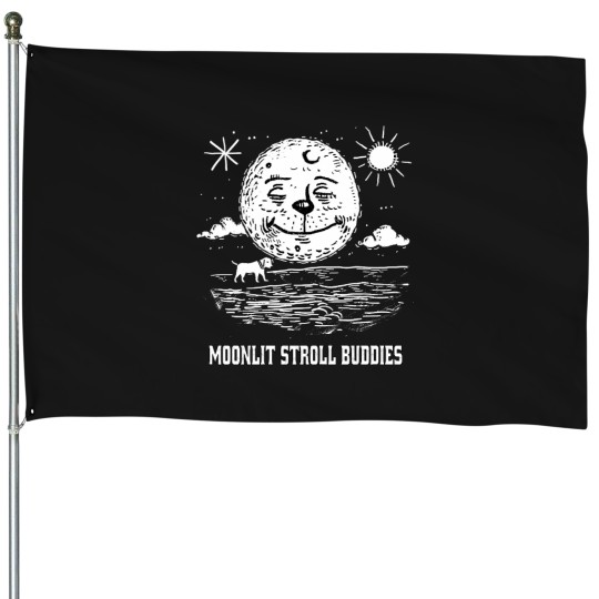 Discover 2823 Moonlit Stroll Buddies Active T-Shirt House Flags