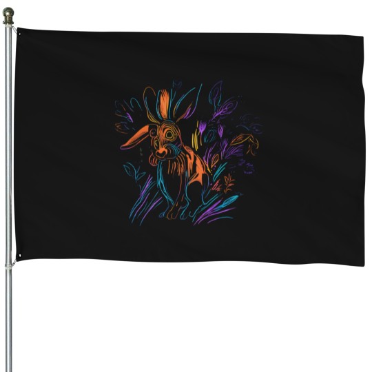 Discover Neon Wilderness House Flags