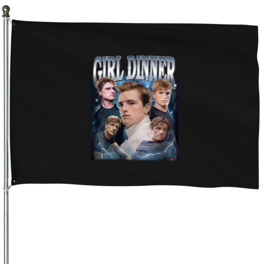 Discover Josh Hutcherson Girl Dinner Vintage Retro House Flags