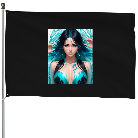 Discover Girl In Water (2) T-Shirt House Flags