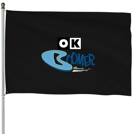 Discover OK Boomer Classic House Flags
