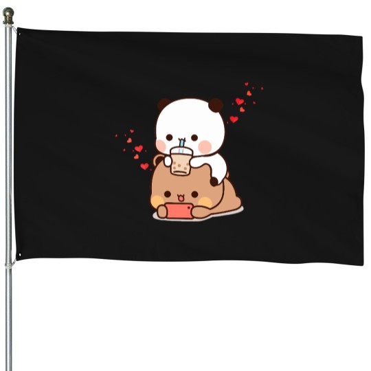 Discover Bubu-Dudu-Chilling T-Shirt House Flags