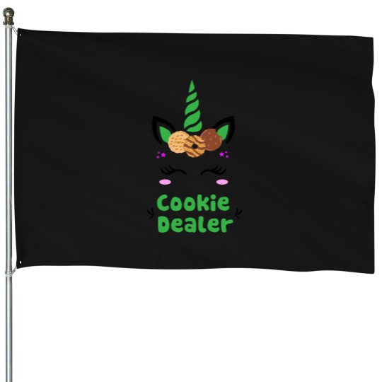 Discover girls Scout Cookie dealers unicorns Essential House Flags