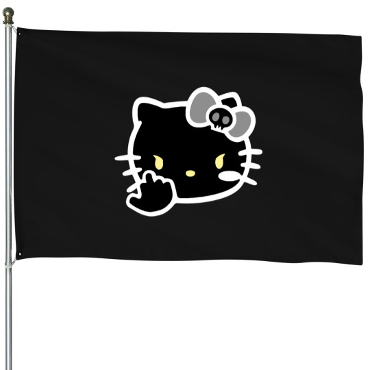 Discover kitty funny House Flags