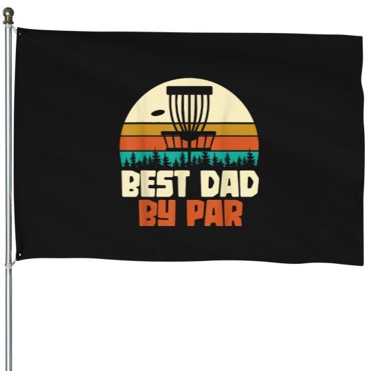 Discover Funny Golfer Dad Gift Fathers Day Retro Disc Gol House Flags