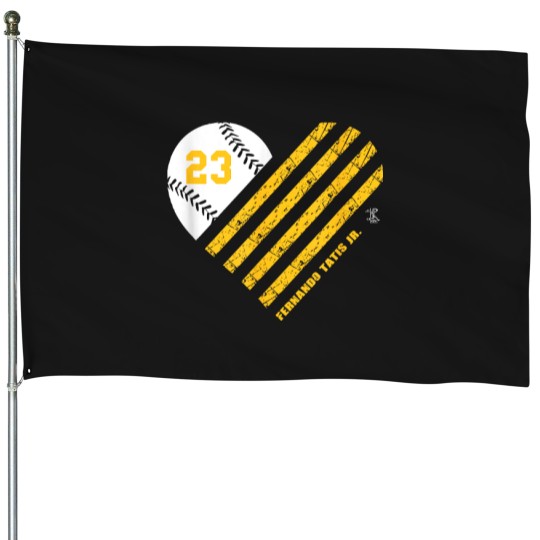 Discover FRD Tatis Jr Baseball Striped Heart Gameday House Flags