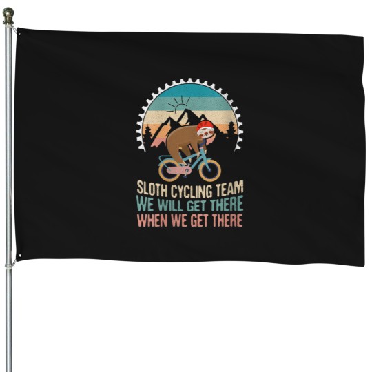 Discover Womens Cycling Bike Bicycle Riding Biking Vintag House Flags