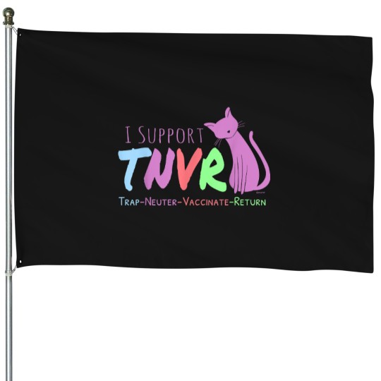 Discover TNVR Feral Cat Advocate Cat Lover Support TNVR House Flags