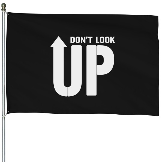 Discover Don_t look up designwhite Long House Flags