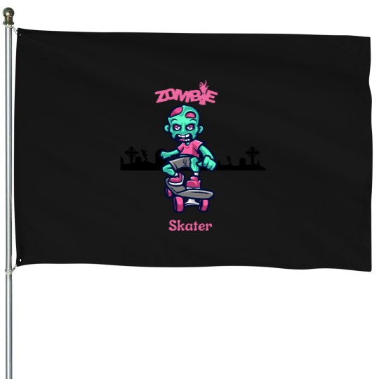 Discover zombies Classic House Flags