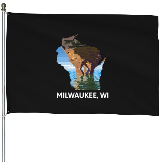Discover milwaukees - Wisconsin Oversized House Flags