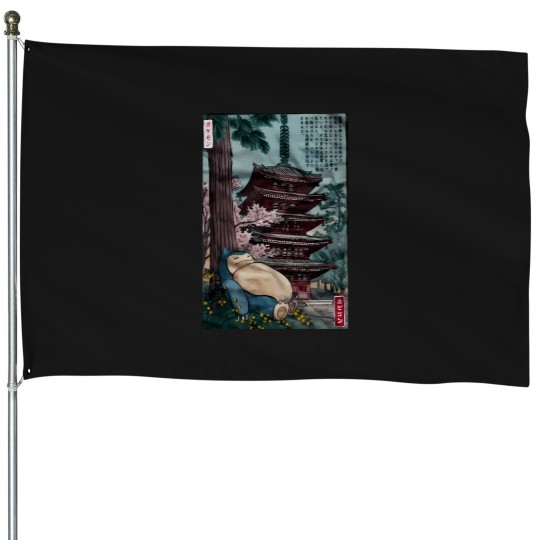 Discover Sn Lax Sleeping Near A Temple (1) T-Shirt House Flags