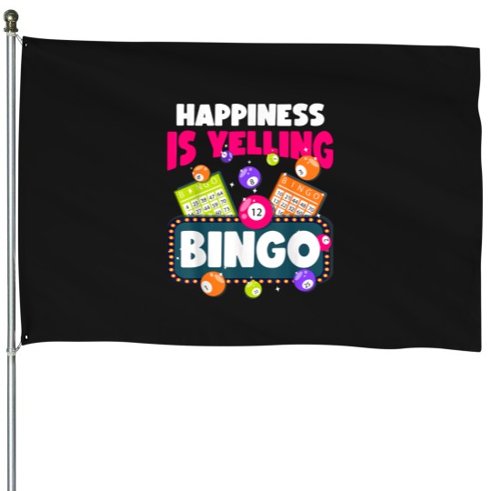 Discover Bingo Player Lover Lucky Bingo House Flags