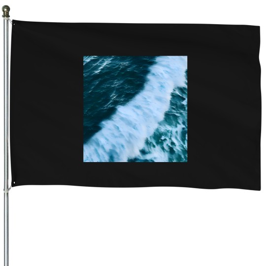 Discover 6297 Blue Ocean Waves 18 Active T-Shirt House Flags