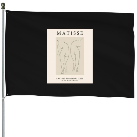 Discover Two Naked Women - Matisse Style - Matisse Line Art Simple minds House Flags