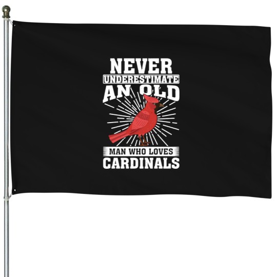 Discover Never Underestimate An Old Man Who Loves Cardinals House Flags