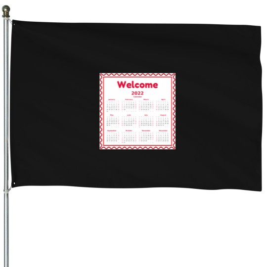 Discover WELCOME 2022 Calendar, Happy New Year, Bye 2021 Oversized House Flags